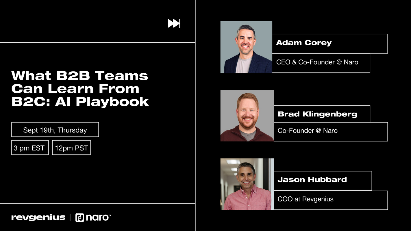 What B2B Teams Can Learn From B2C: AI Playbook