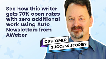 See how this writer gets 70% open rates with zero additional work using Auto Newsletters in AWeber