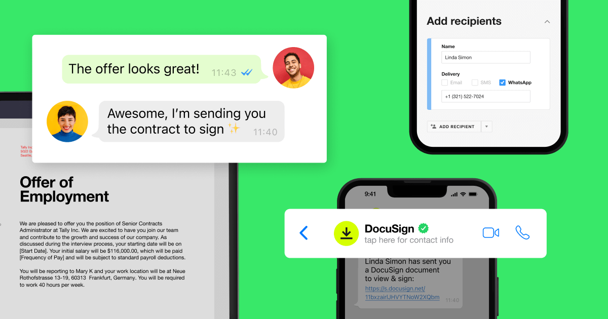 Introducing WhatsApp Delivery for DocuSign eSignature