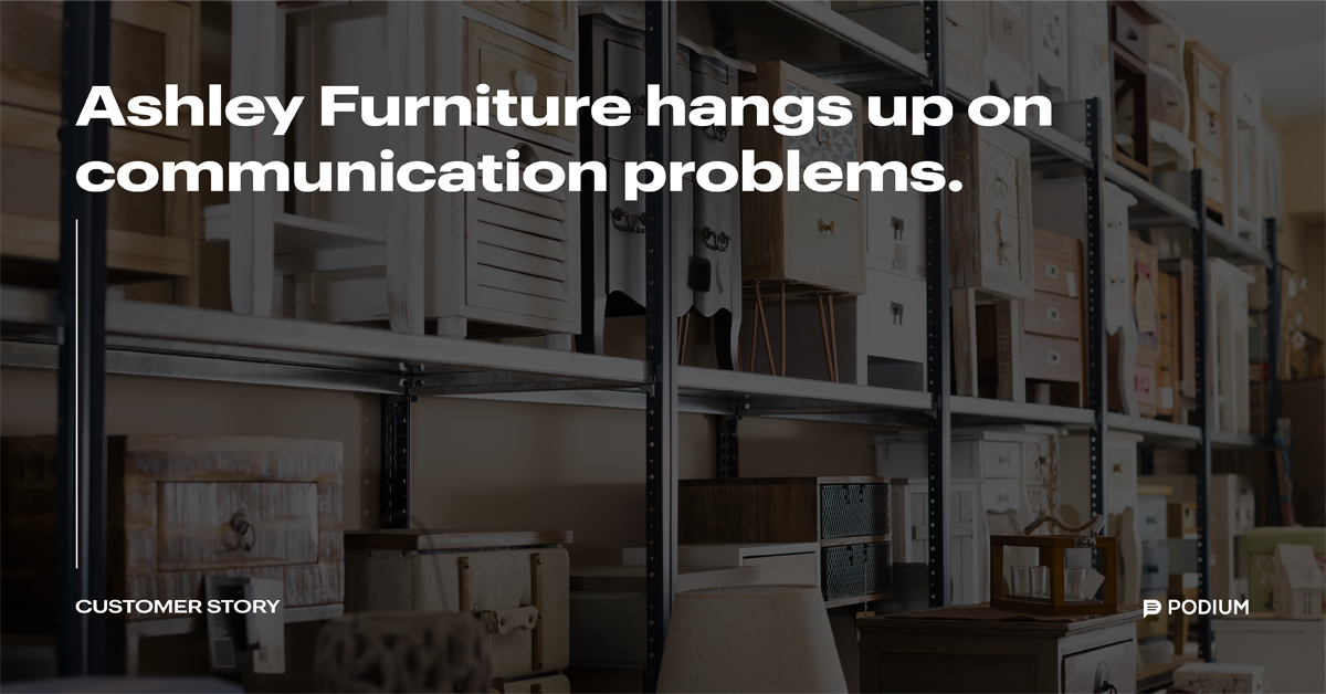 Ashley Furniture hangs up on communication problems.