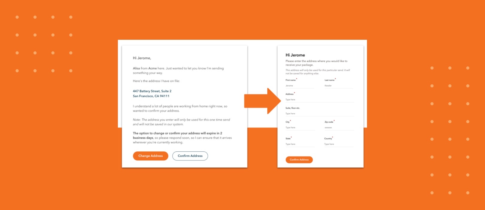 We Launched an Address Confirmation Feature Early in Light of Current Events