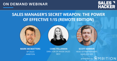 Sales Manager's Secret Weapon: the Power of Effective 1:1s (REMOTE edition)