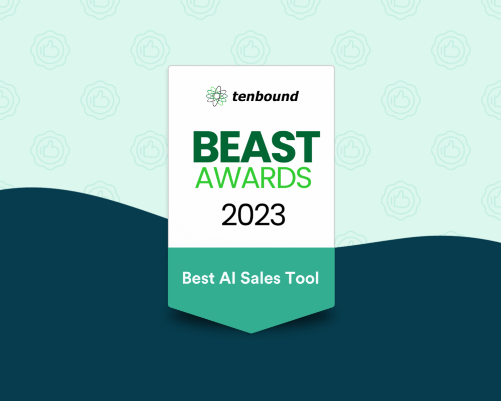 LeadIQ Scribe voted Best AI Sales Tool in 2023 by the Tenbound user community