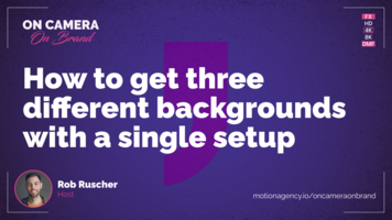 How to get three different backgrounds with a single setup featuring Rob Ruscher