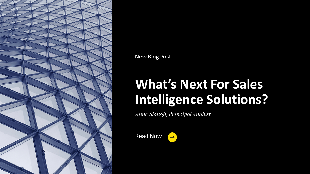 What's Next For Sales Intelligence Solutions?