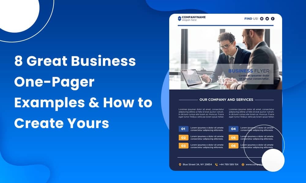 8 GREAT BUSINESS ONE-PAGER EXAMPLES & HOW TO CREATE YOURS
