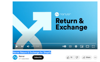 Narvar Return & Exchange for Shopify