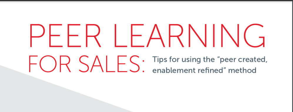 PEER LEARNING FOR SALES