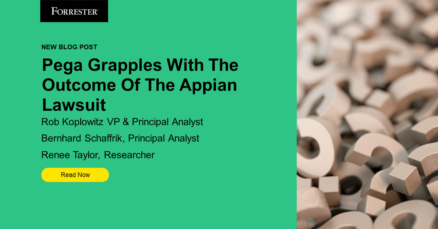 Pega Grapples With The Outcome Of The Appian Lawsuit