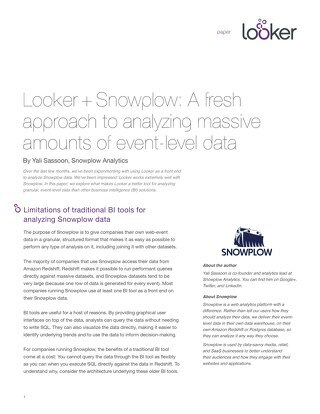 Event Level Data Analysis with Snowplow