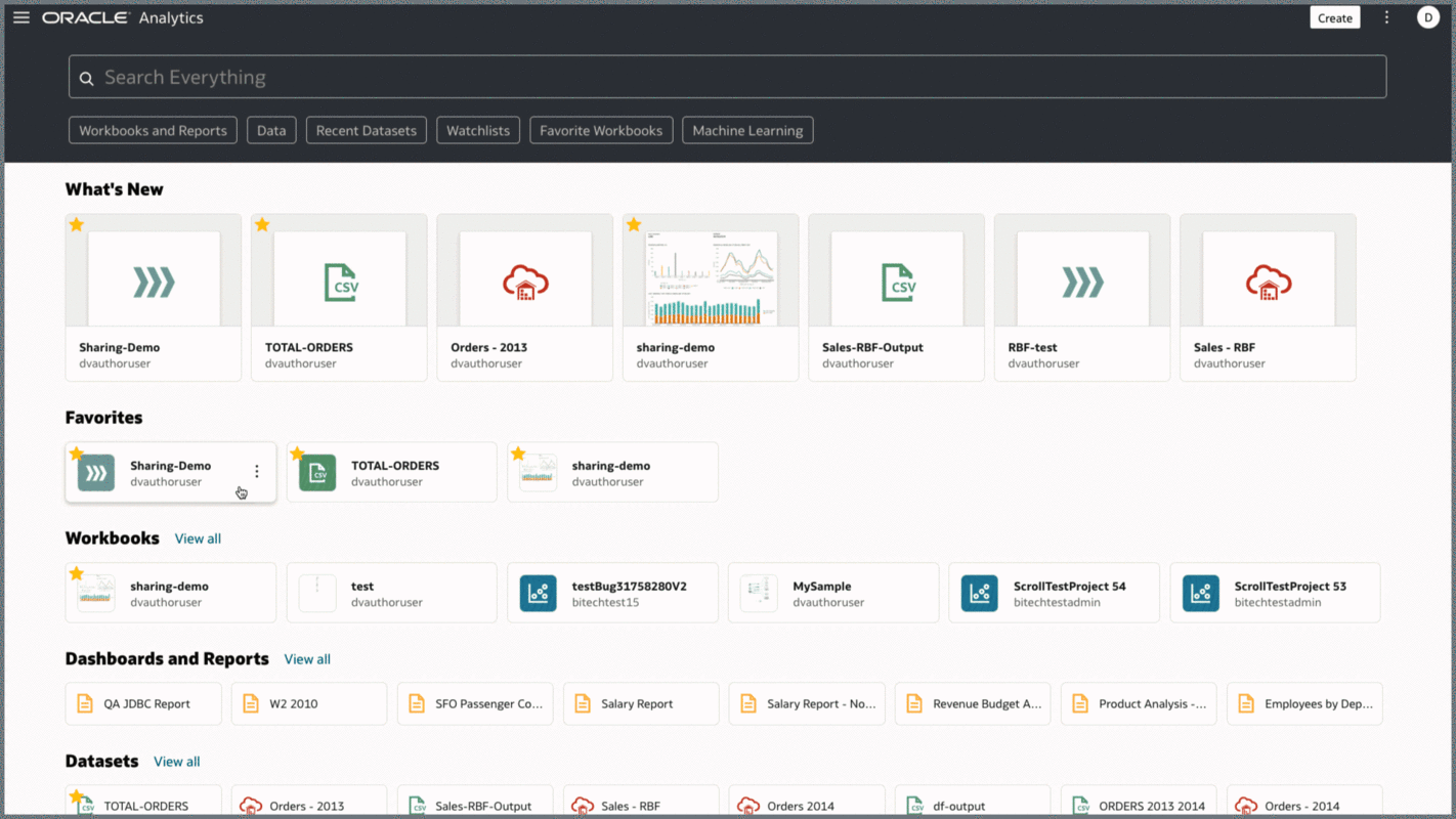 Share your OAC Data Flows