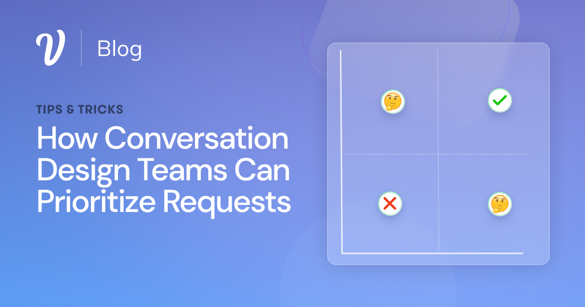 How To Prioritize Requests For Conversation Design Teams
