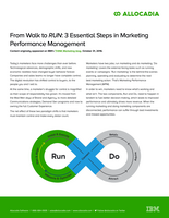 From Walk to RUN: 3 Essential Steps in Marketing Performance Management - Allocadia