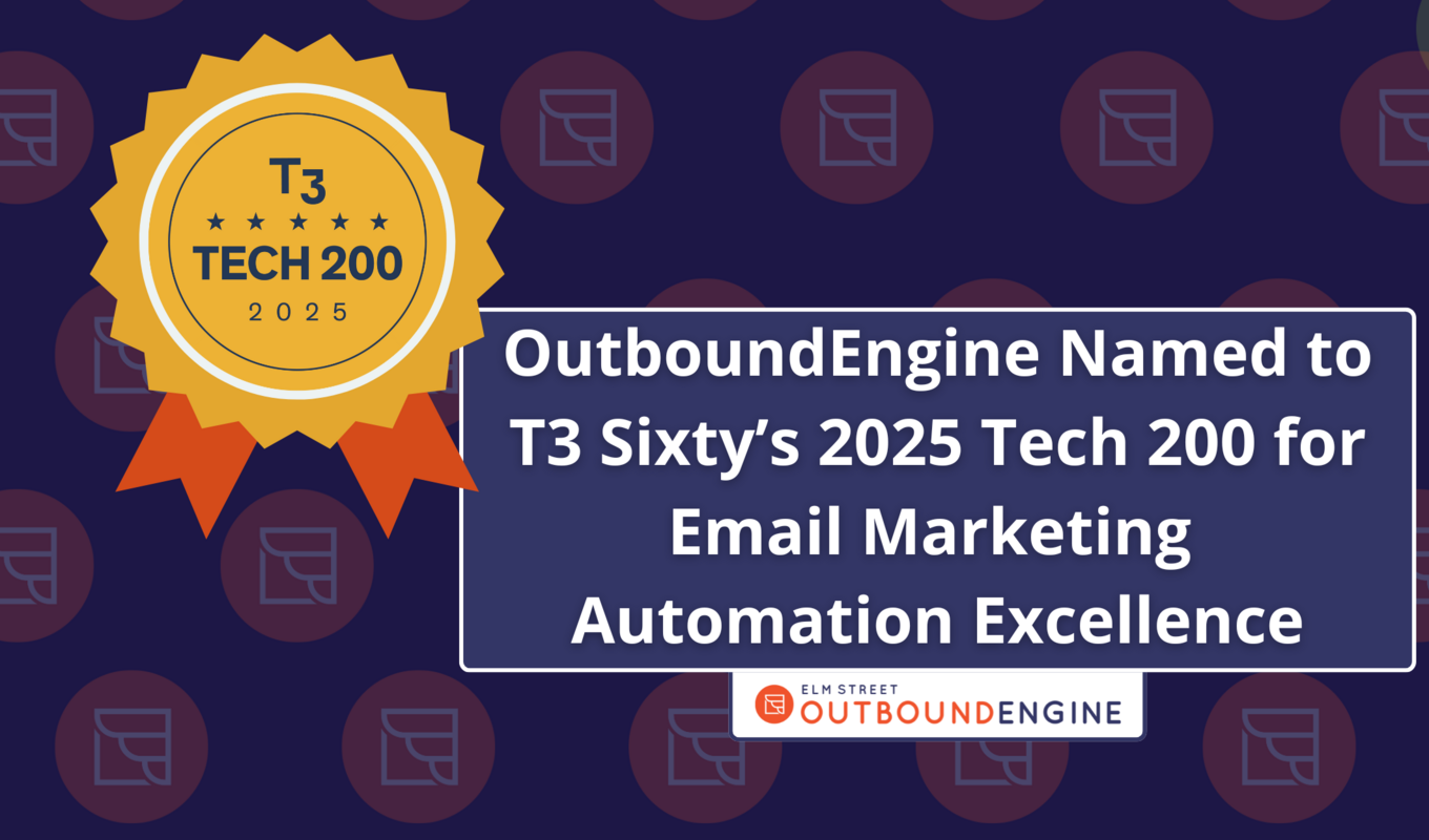 OutboundEngine in T3 Sixty 2025 Tech 200 for Email Marketing