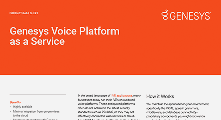Genesys Voice Platform as a Service