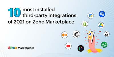 10 most installed third-party integrations of 2021 on Zoho Marketplace