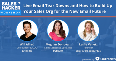 Live Email Tear Downs and How to Build Up Your Sales Org for the New Email Future
