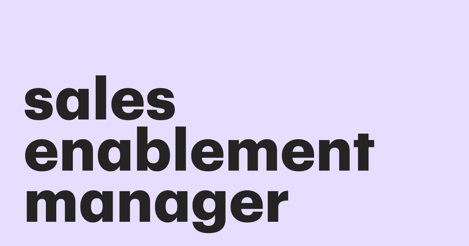 Four personality traits to look for in a sales enablement manager