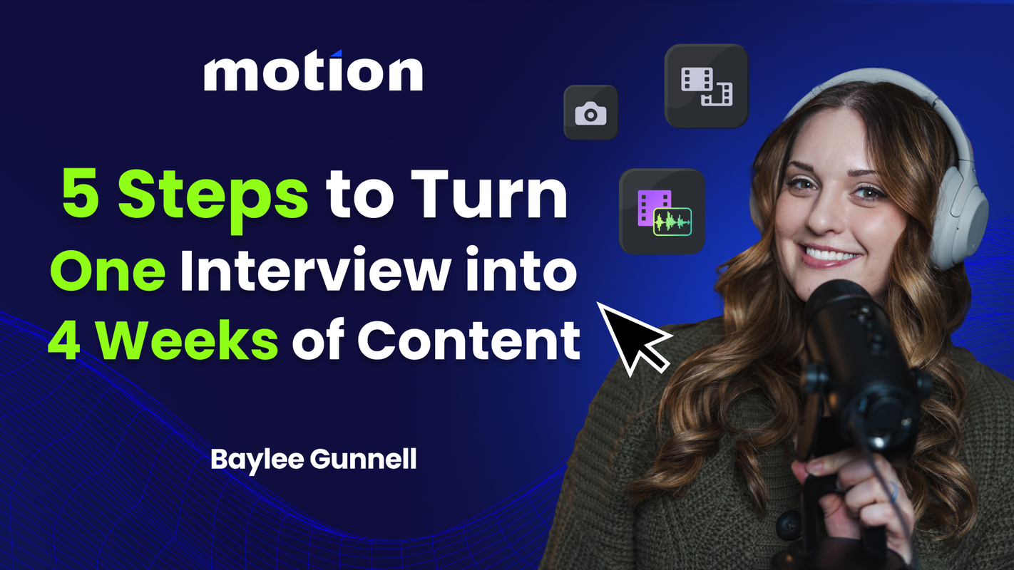 5 Steps to Turn One Interview into 4 Weeks of Content