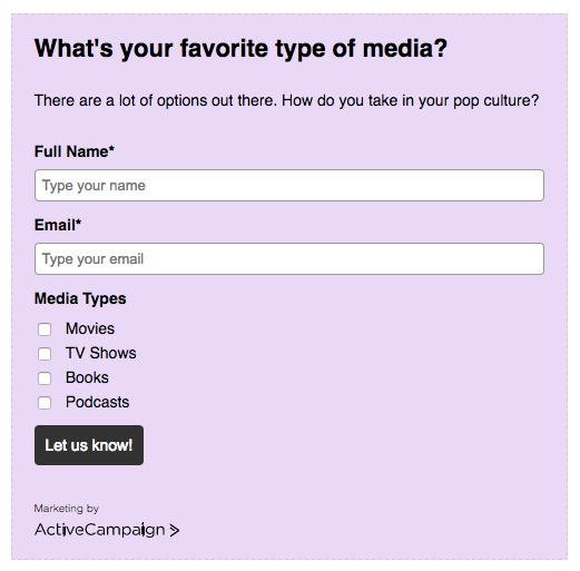 Pre-Populating Form Fields with Personalization Tags