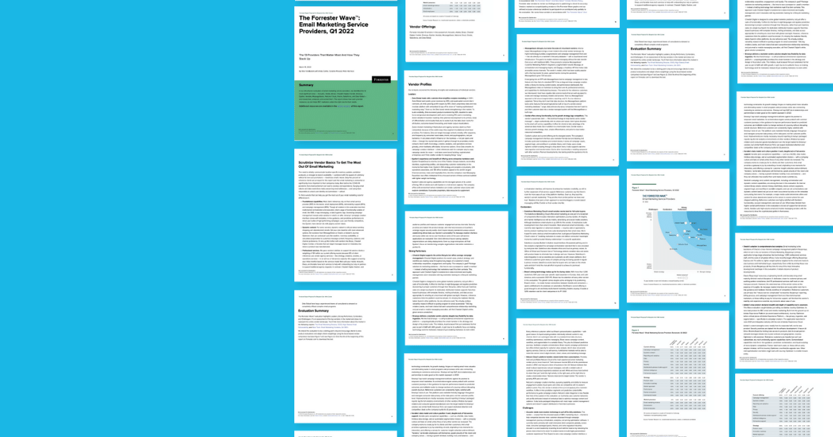 The Forrester Wave™: Email Marketing Service Providers, Q1 2022