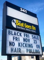 Music Store Black Friday Sign - Swipe File
