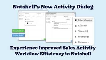 Managing Sales Activities Is Now Easier With Nutshell's New CRM Activity Dialog