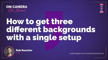 How to get three different backgrounds with a single setup featuring Rob Ruscher