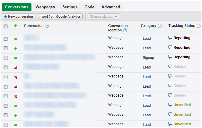Google AdWords Conversions Tab: AdWords Conversion Tracking & Reporting