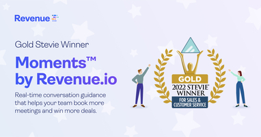 Moments™ by Revenue.io Wins Gold Stevie® Award in 2022 Stevie Awards for Sales & Customer Service