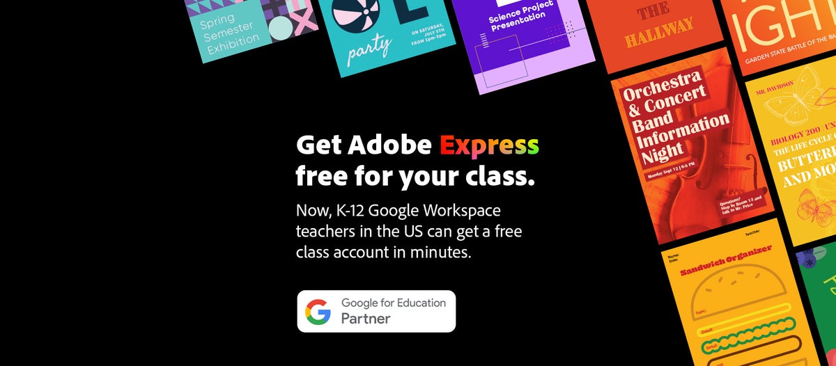 We've shortened the runway to K–12 creativity by making it easier for Google teachers to get Adobe Express accounts for their whole class. | Adobe Blog