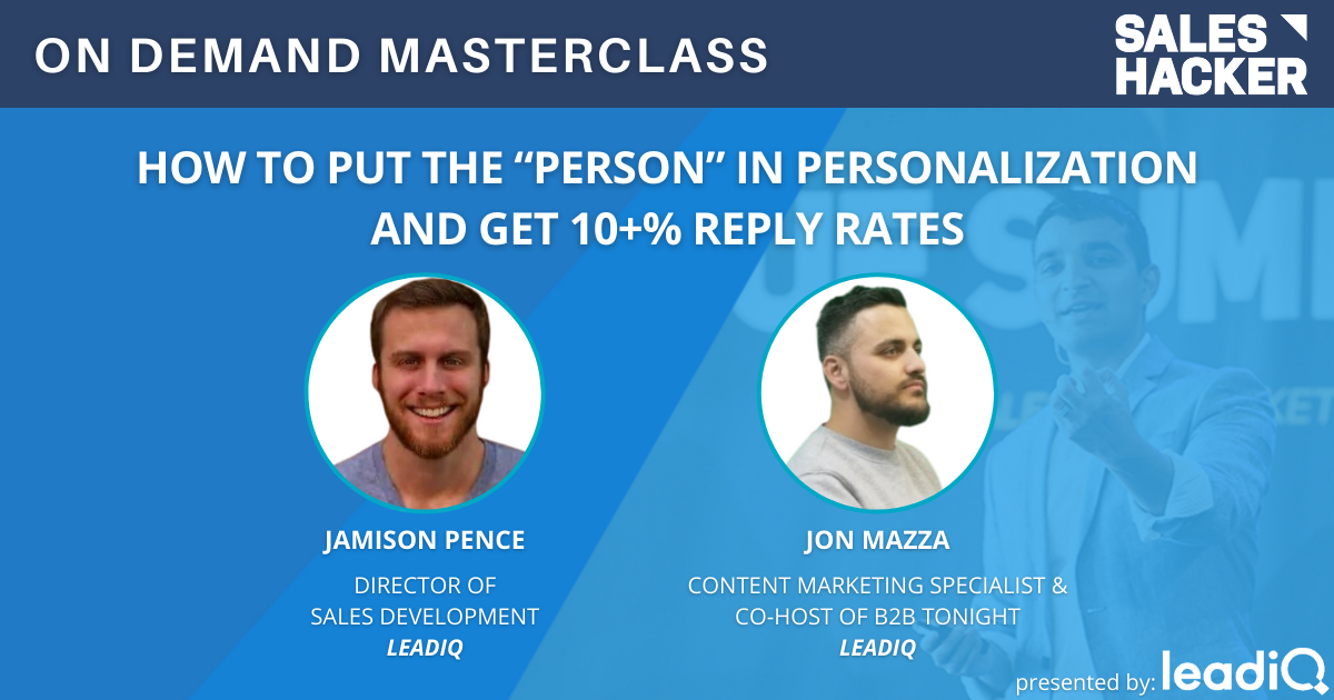 How to Put the "Person" in Personalization and Get 10+% Reply Rates