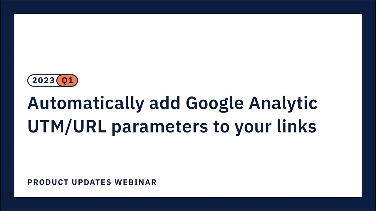 Add Google Analytics UTM link tracking for all emails and automations