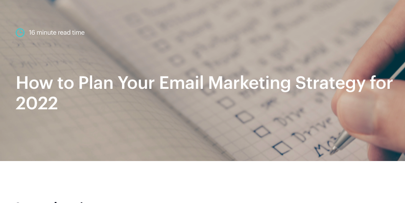 How to Plan Your Email Marketing Strategy for 2022