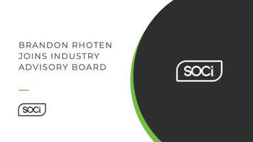 SOCi Appoints Brandon Rhoten as Company's First Industry Advisory Board Member