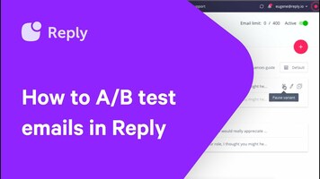 How to A/B test emails in Reply