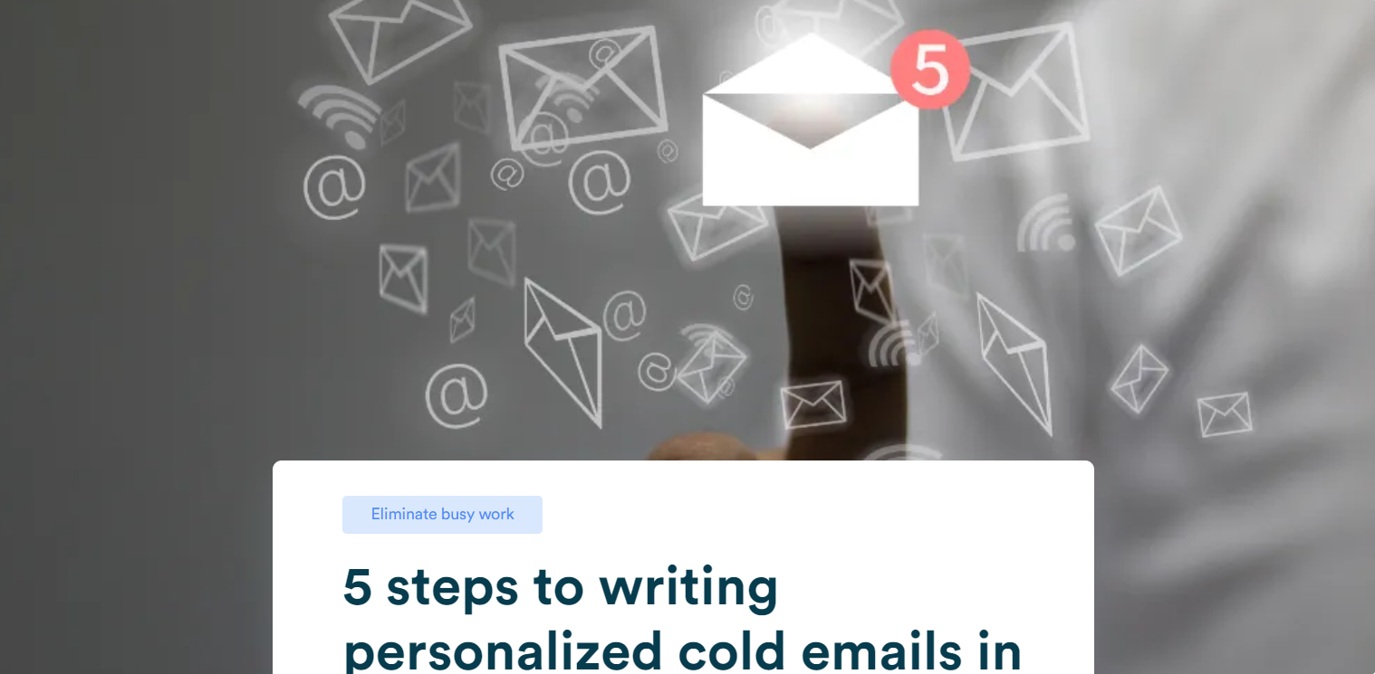 5 steps to writing personalized cold emails in under 5-minutes