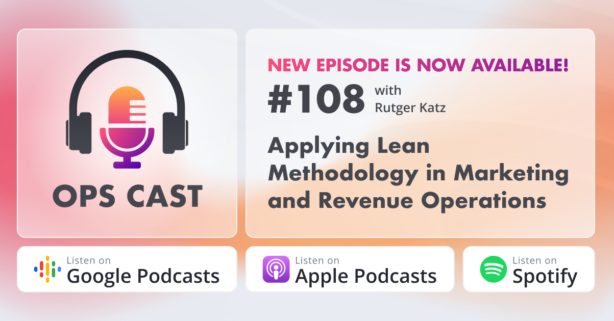 Applying Lean Methodology in Marketing and Revenue Operations with Rutger Katz - Marketing Operations
