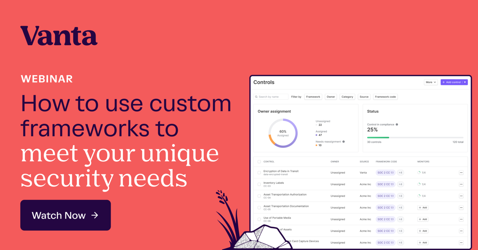 Using custom frameworks to meet your unique security needs
