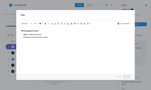 Battlecards That Integrate With Salesforce, Seismic, & More