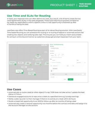 Time-Based Routing Datasheet