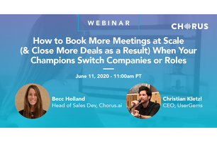 How to Book More Meetings at Scale When Your Champions Switch Jobs