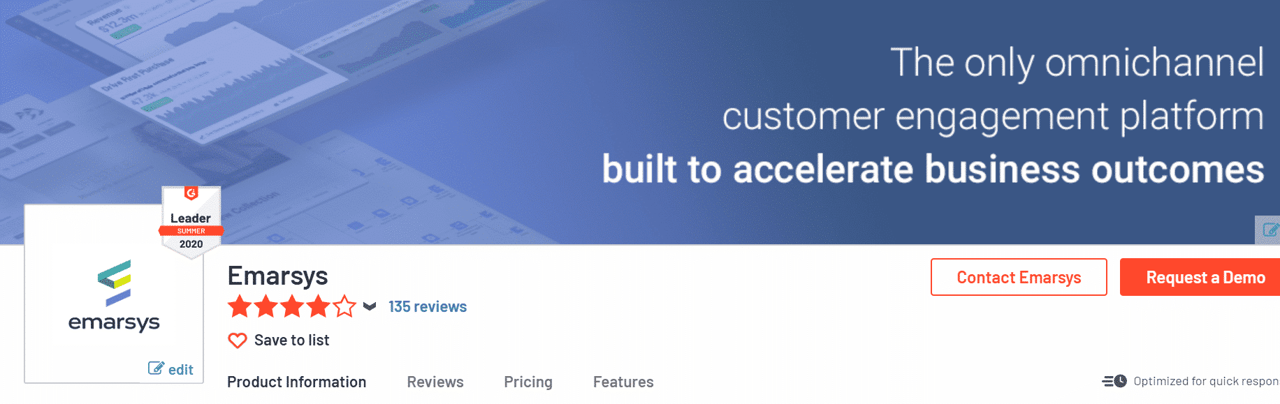 G2 Summer 2020 Report: Emarsys Is Out in Front Again!