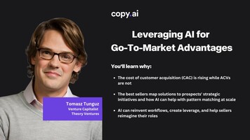 Leveraging AI for Go to Market Advantages with Tomasz Tunguz