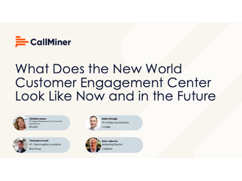 What Does the New World Customer Engagement Center Look Like Now and in the Future - C5