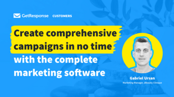 Gabriel Ursan GetResponse Customer Testimonial