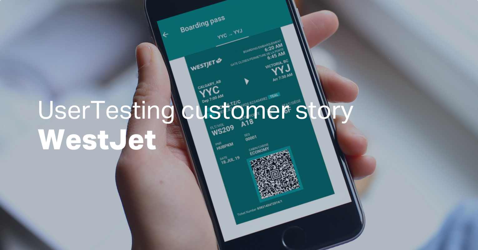 WestJet + UserTesting