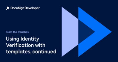 Using Identity Verification with templates, continued