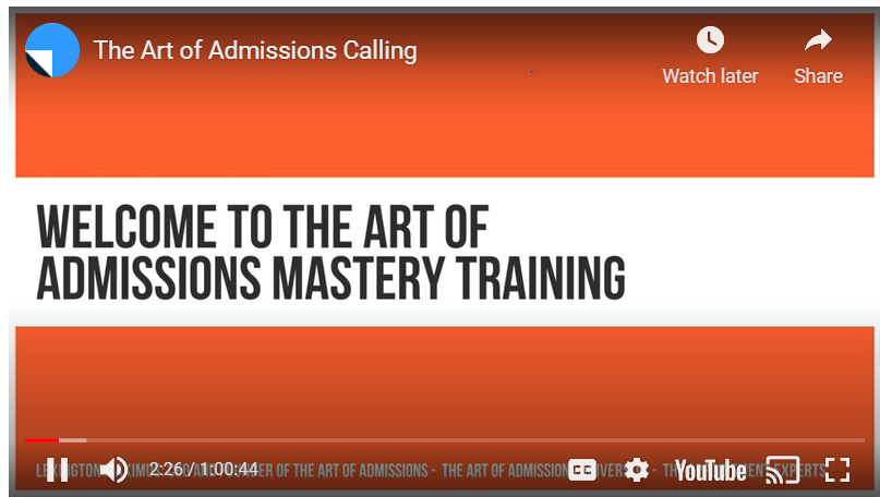 Admissions Calling - what creates the desire to enroll?
