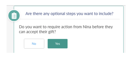 Using Required Actions When Sending Gifts to Clients & Prospects